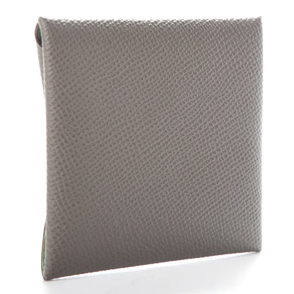Hermes Epsom Bastia Verso Coin Purse Gris Etain Vert Criquet 3 of 6