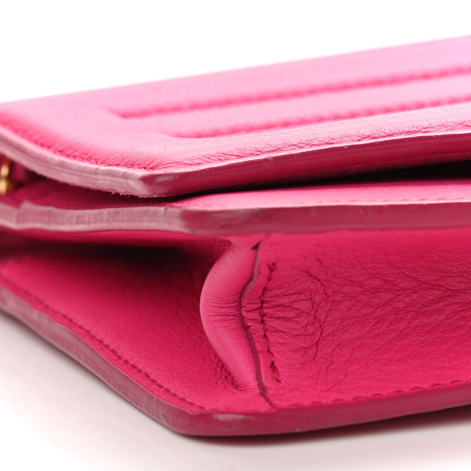 Fendi Vitello Flamingo Tube Wallet on Chain Fuchsia 9 of 16