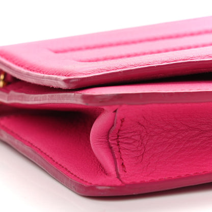 Fendi Vitello Flamingo Tube Wallet on Chain Fuchsia 9 of 16