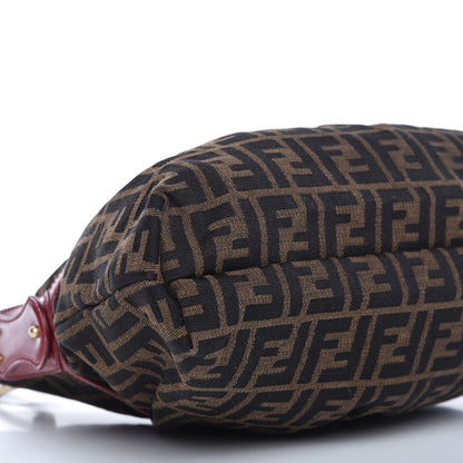 Fendi Zucca Hobo Tobacco Rosso 6 of 8