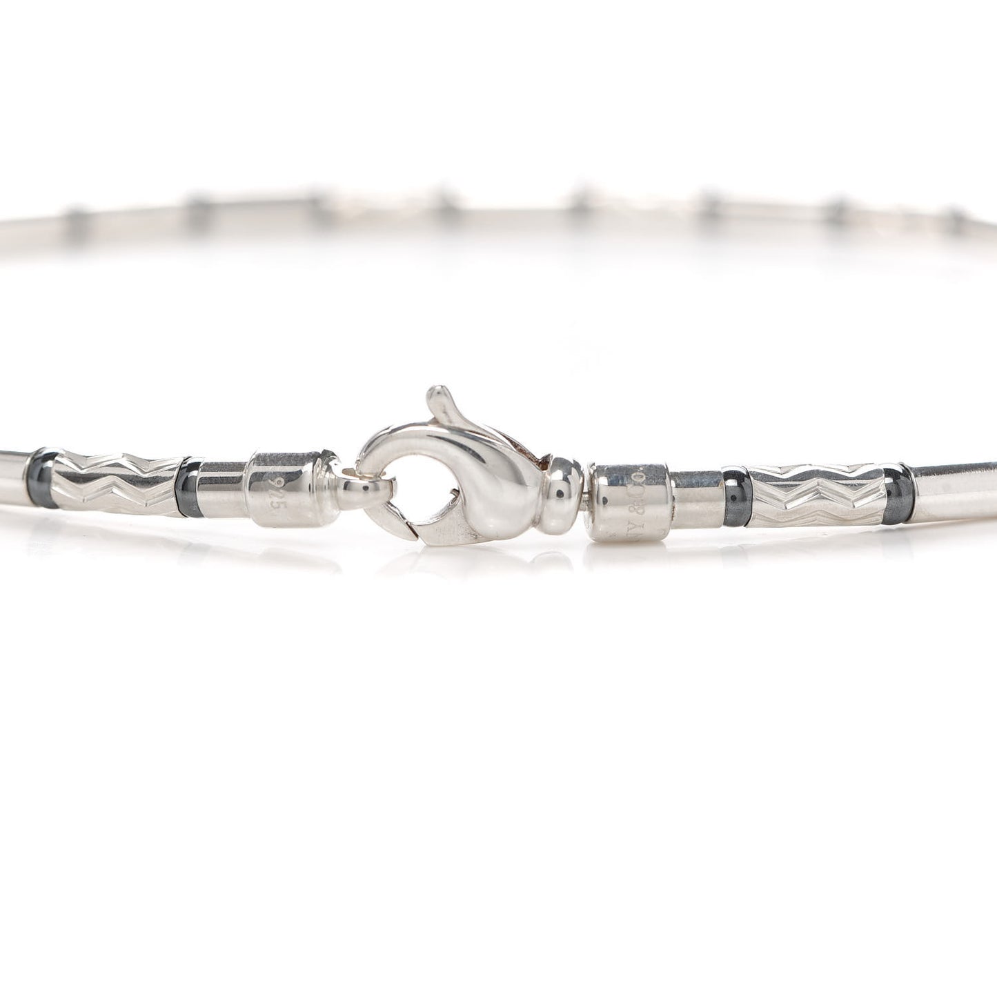 Sterling Silver Hematite Aztec Necklace