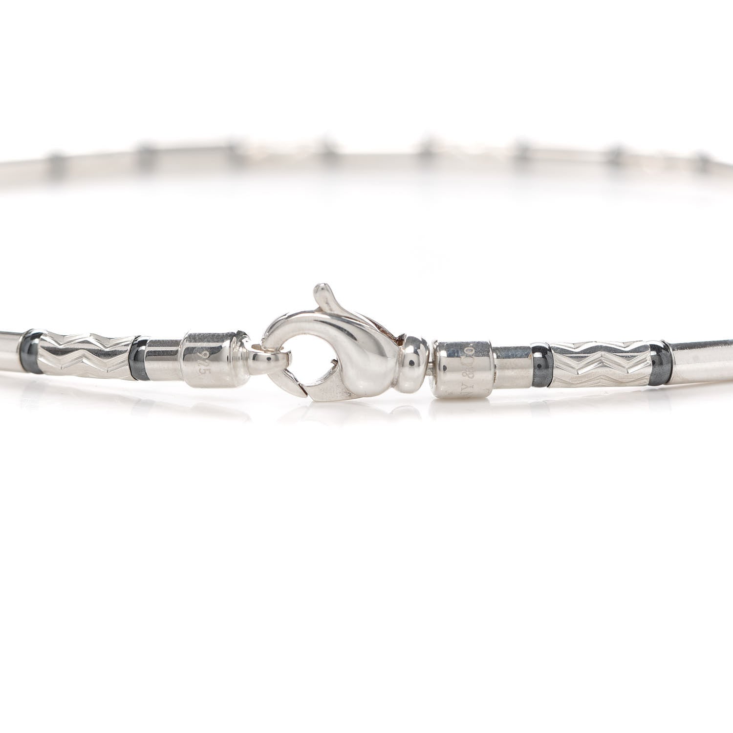 Tiffany Sterling Silver Hematite Aztec Necklace 3 of 3