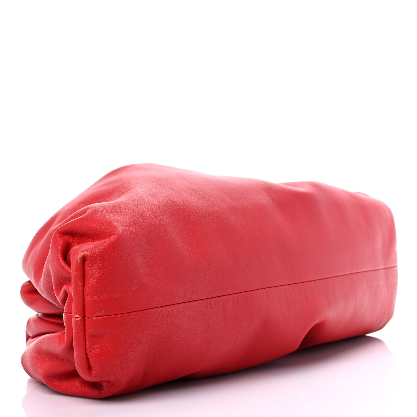 Smooth Butter Calf The Pouch Oversized Clutch Bright Red