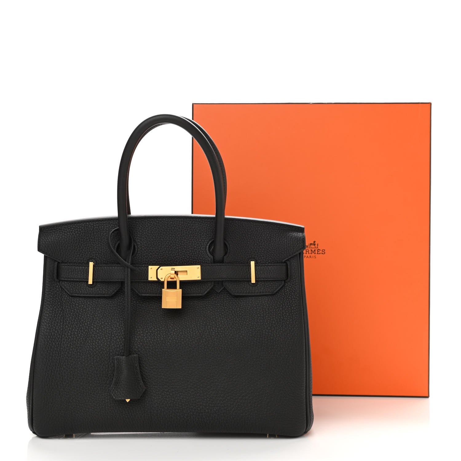 Hermes Togo Horseshoe Birkin 30 Black Rouge Grenat 11 of 11