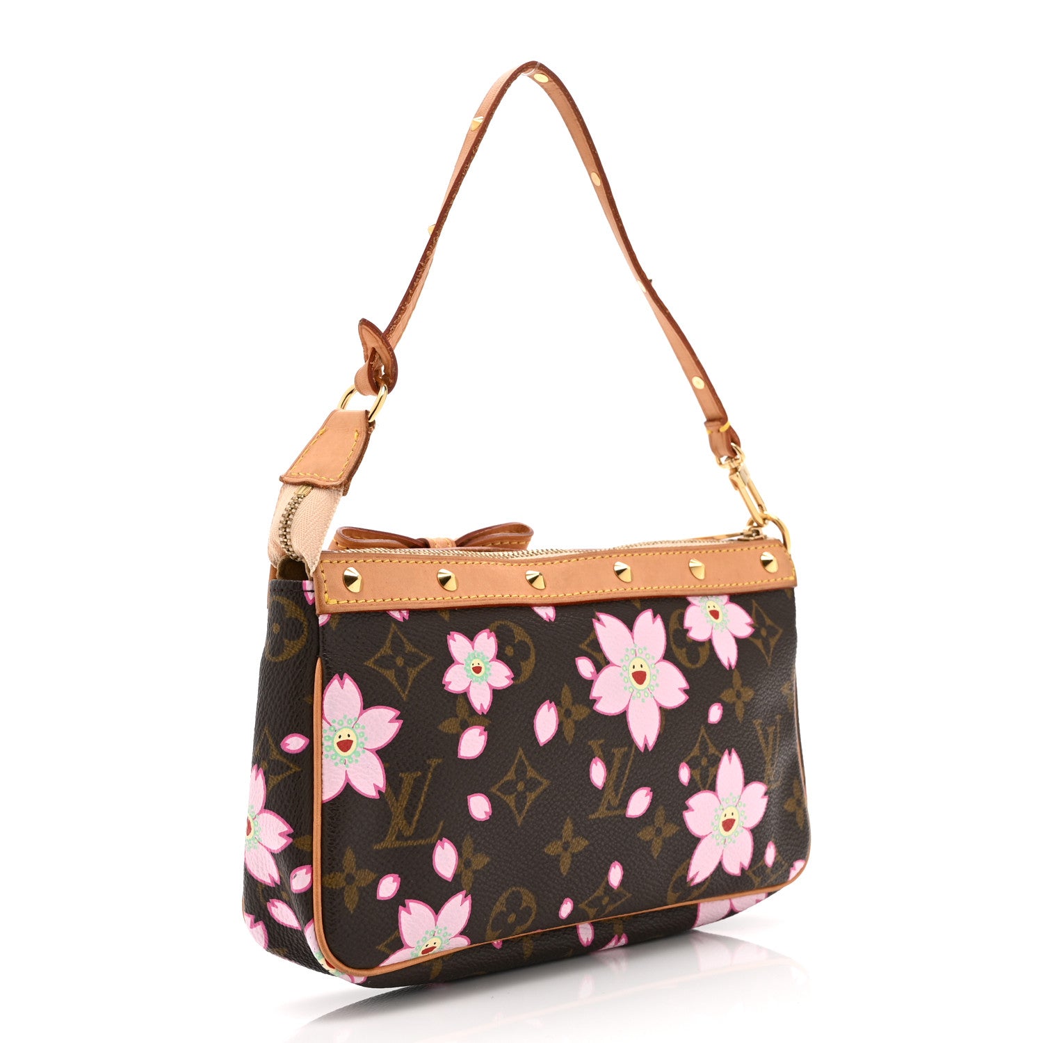 Louis Vuitton Monogram Cherry Blossom Pochette Accessories Brown 3 of 10