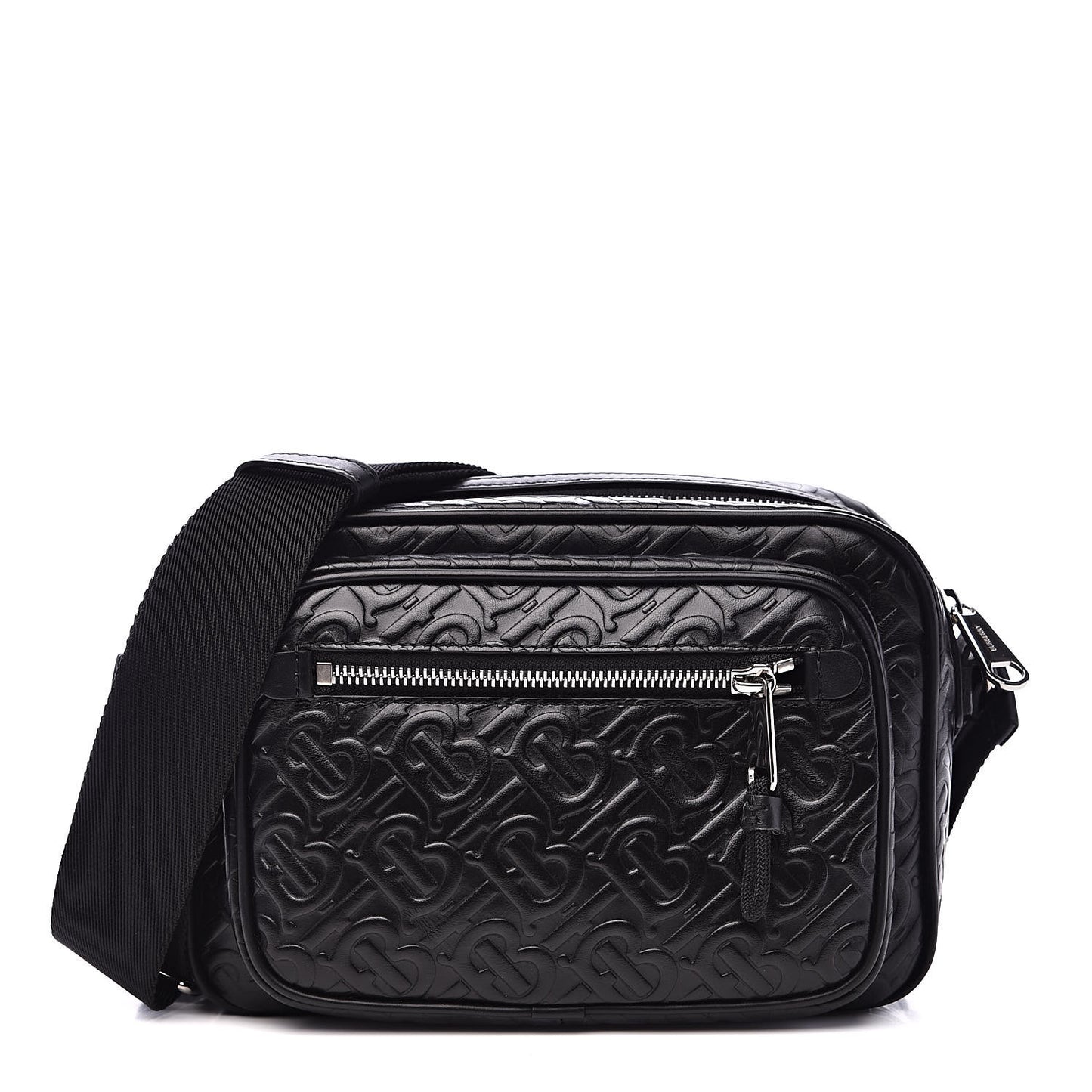 Calfskin Embossed Monogram Small Camera Bag Black