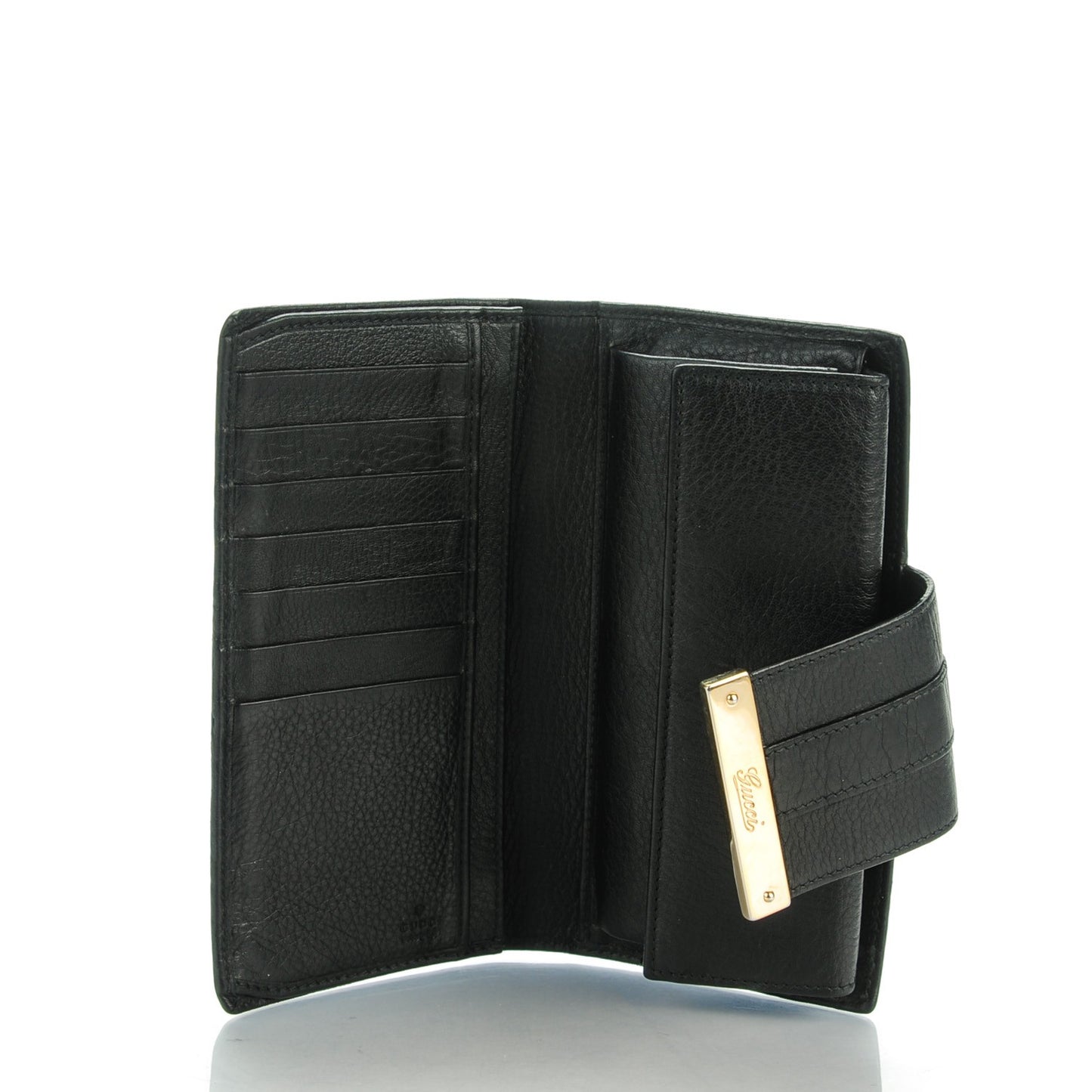 Guccissima Ladies Web Long Wallet Black