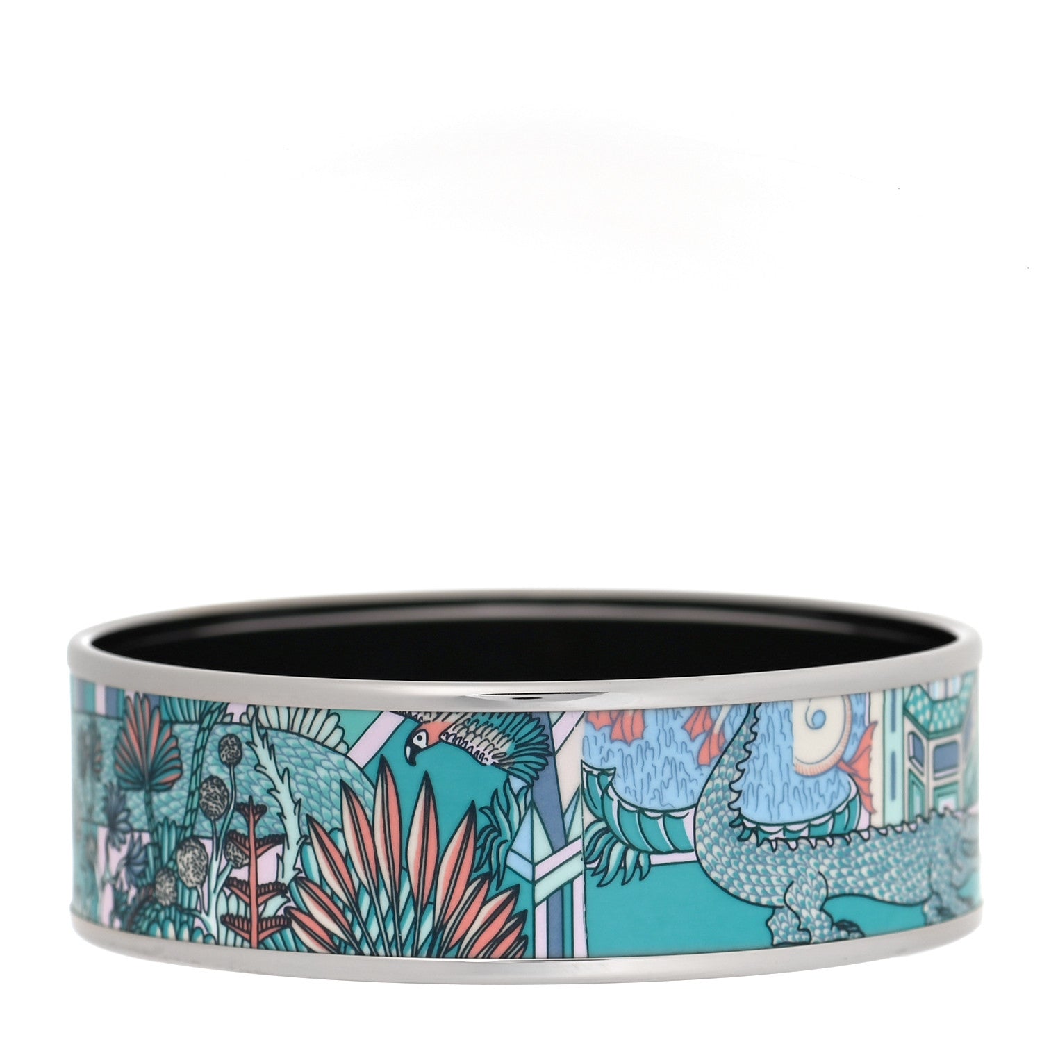 Hermes Enamel Printed Wide Animapolis Bracelet 70 3 of 5