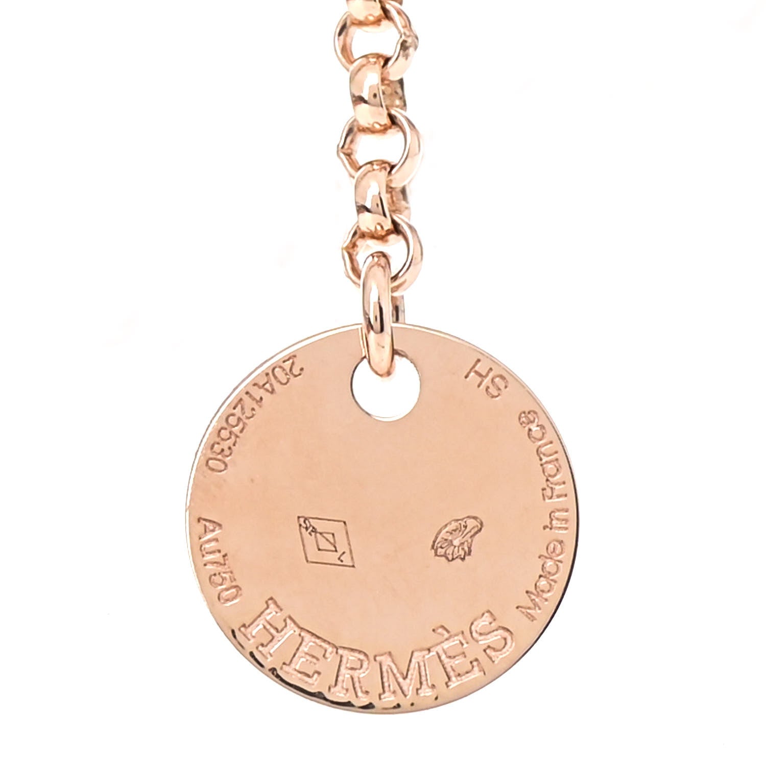 Hermes 18K Rose Gold Diamond PM Kelly Clochette Bracelet SH 4 of 5