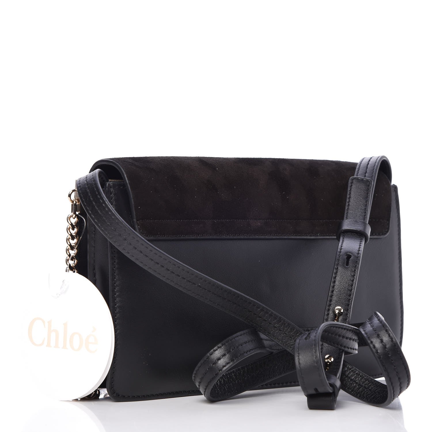 Chloe Suede Calfskin Small Faye Shoulder Bag Black 3 of 9
