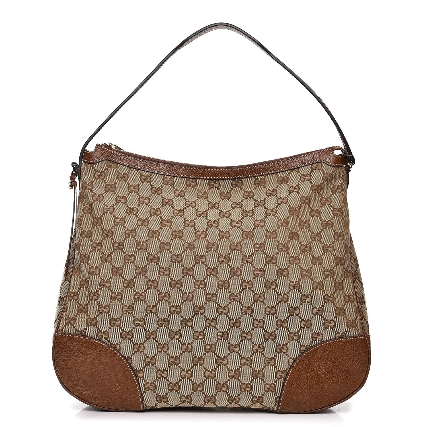 Gucci Monogram Textured Calfskin Large Bree Hobo Beige Ebony Nocciola 1 of 7