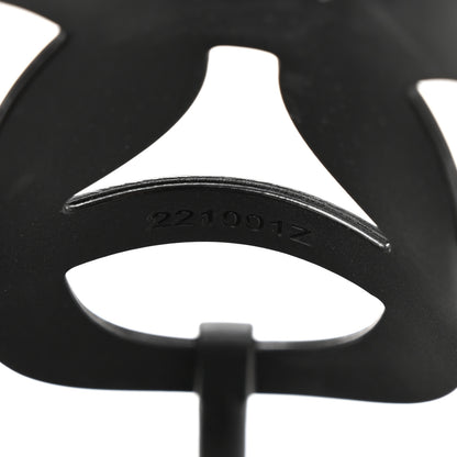 Hermes Rubber Womens Egerie Sandals 39 Black 9 of 10