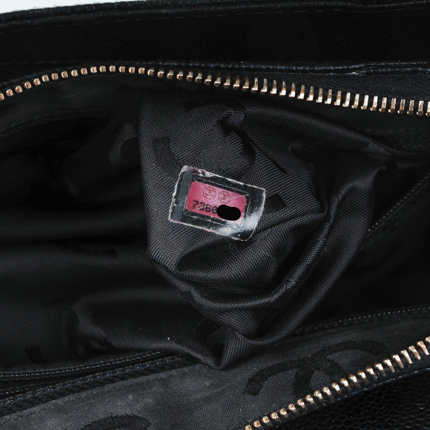 Chanel Caviar CC Shoulder Bag Black 7 of 8