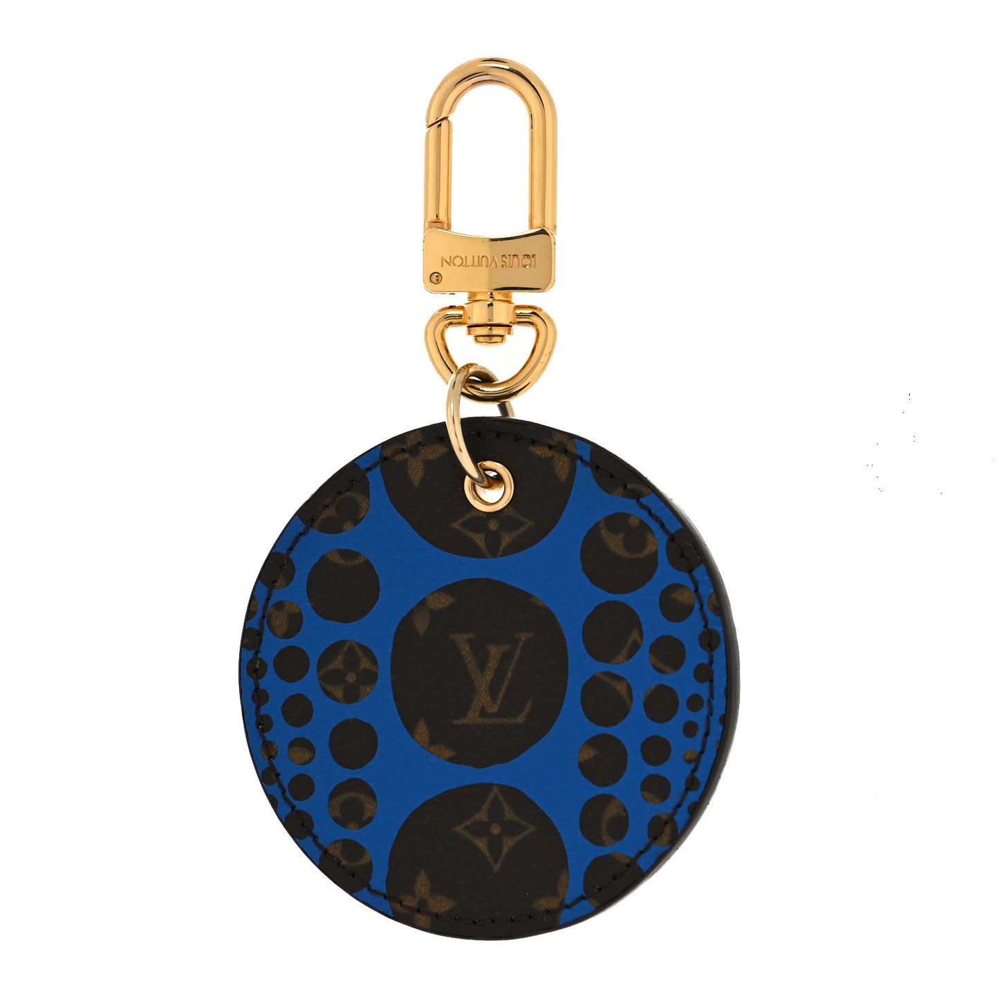 Monogram Kusama Pumpkin Dots Key Ring Blue