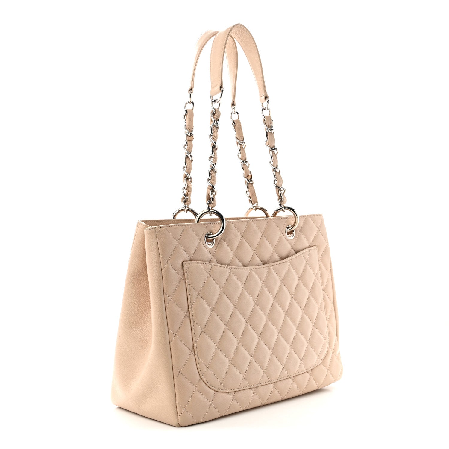 Chanel Caviar Quilted Grand Shopping Tote GST Beige Clair 3 of 11