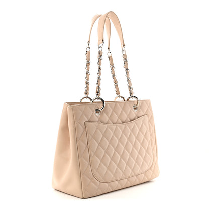 Chanel Caviar Quilted Grand Shopping Tote GST Beige Clair 3 of 11