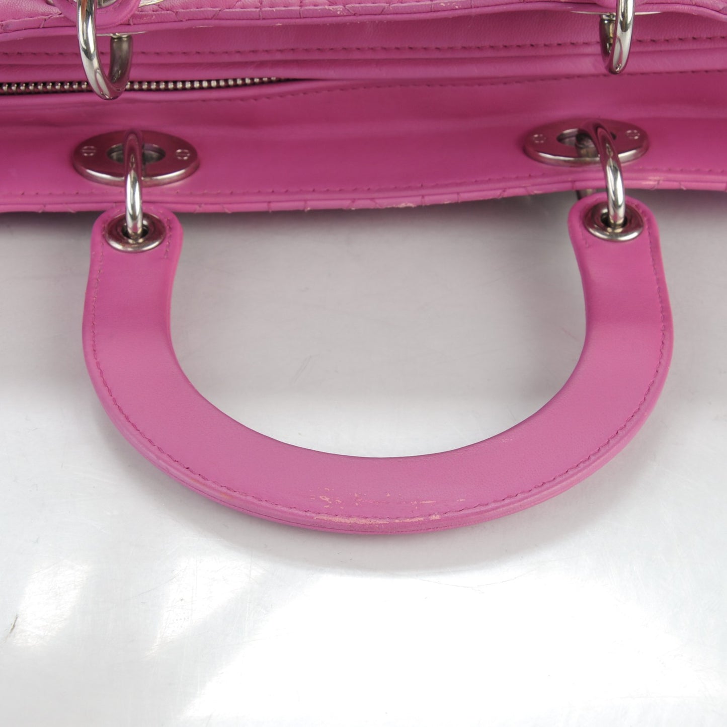 Lambskin Cannage Large Lady Dior Pink