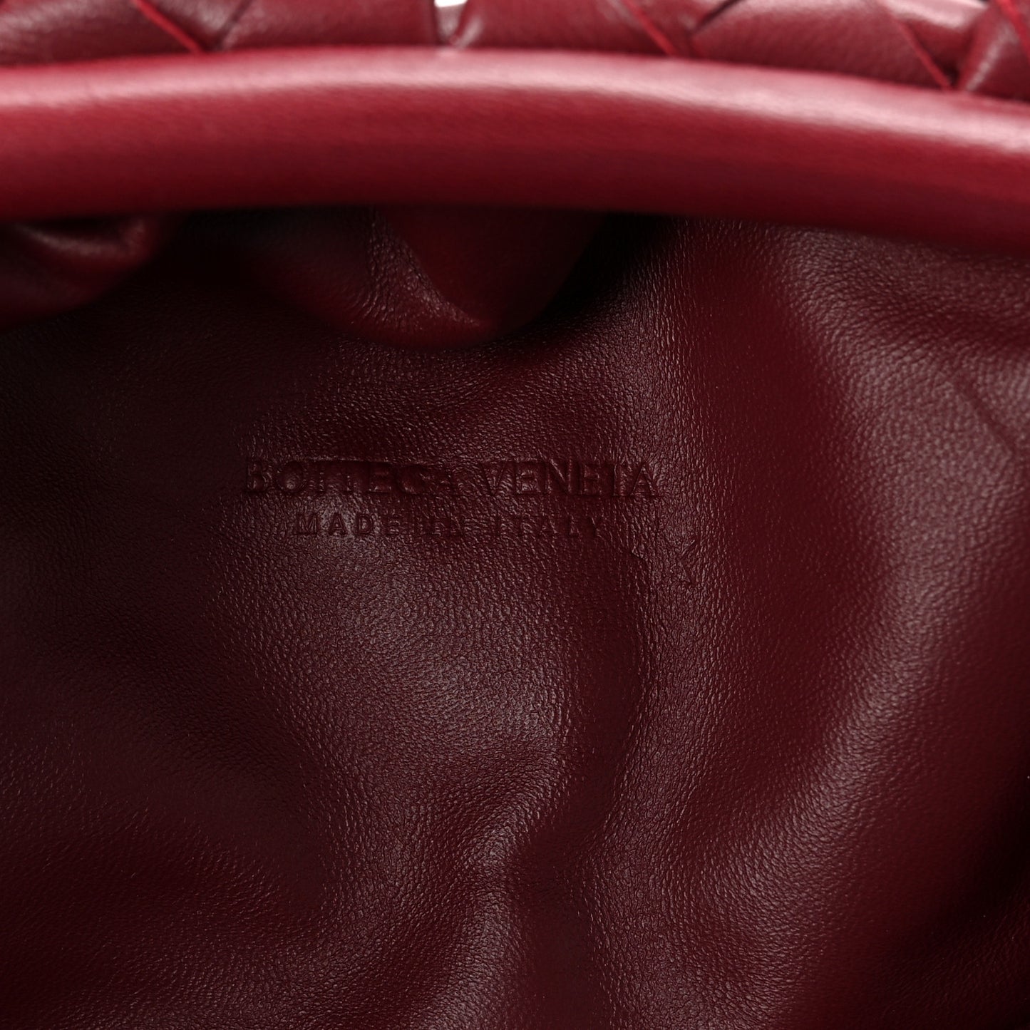 Nappa Maxi Intrecciato The Pouch Oversized Clutch Bordeaux