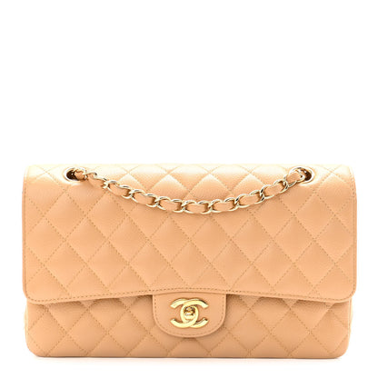 Chanel Caviar Quilted Medium Double Flap Beige 1 of 10