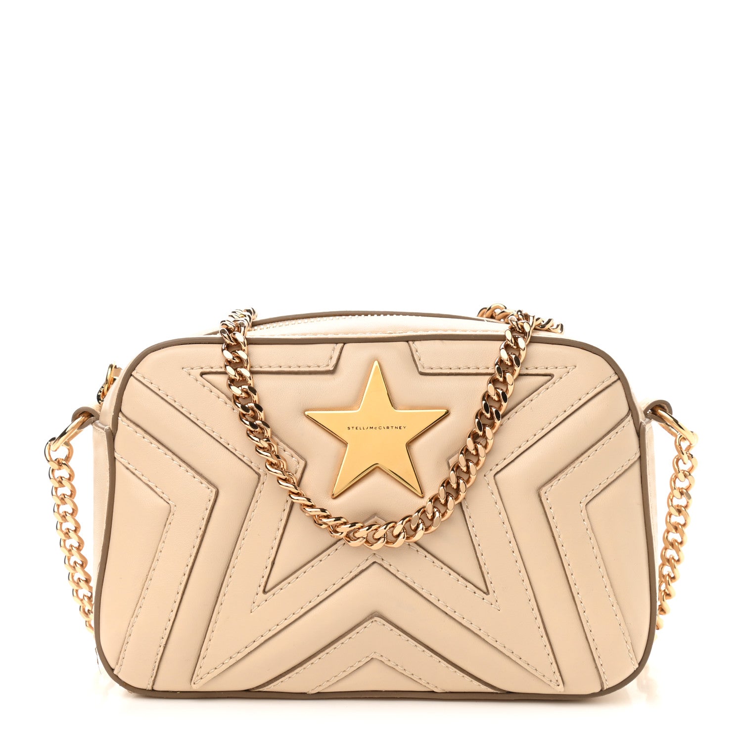 Stella McCartney Eco Alter Nappa Star Patch Shoulder Bag Cream 1 of 11