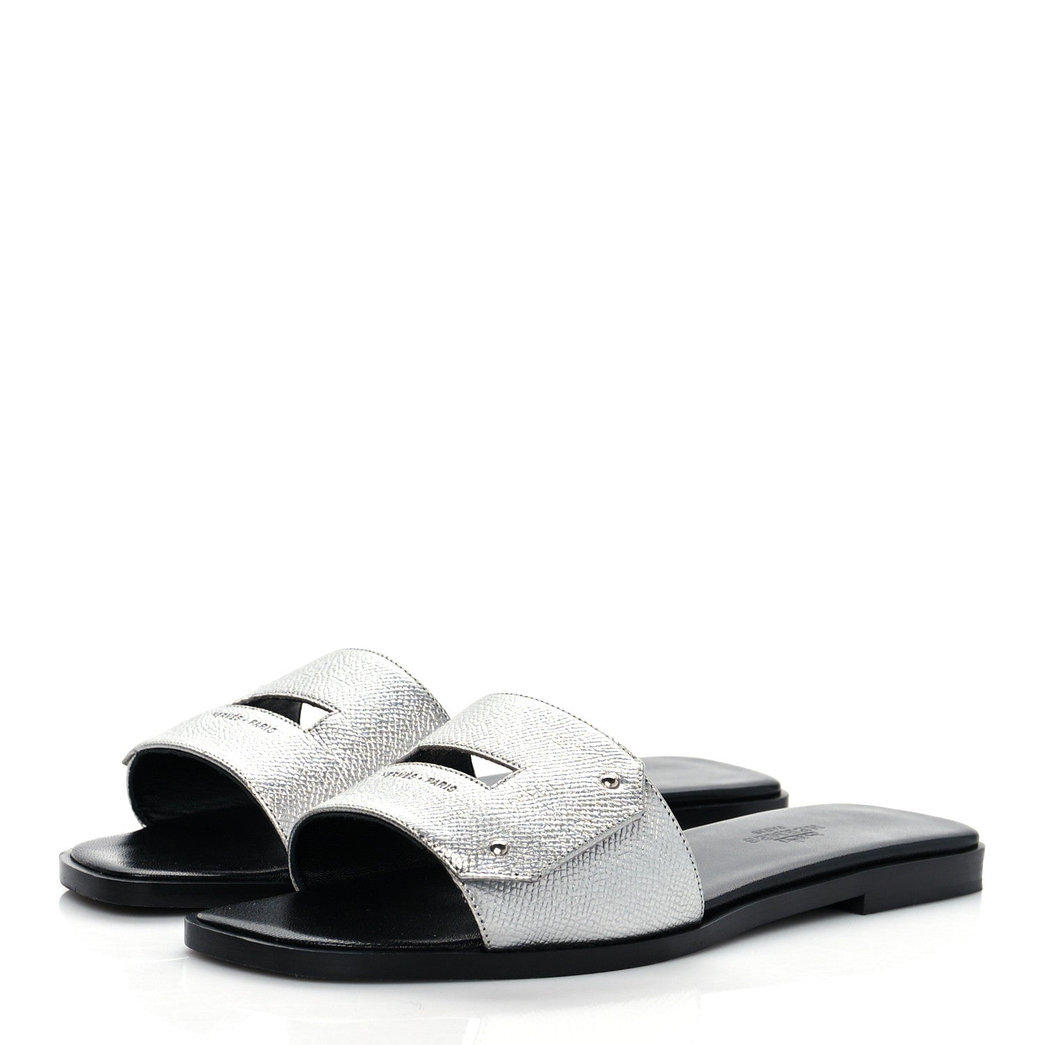 Hermes Epsom View Sandals 36 Argent 3 of 10