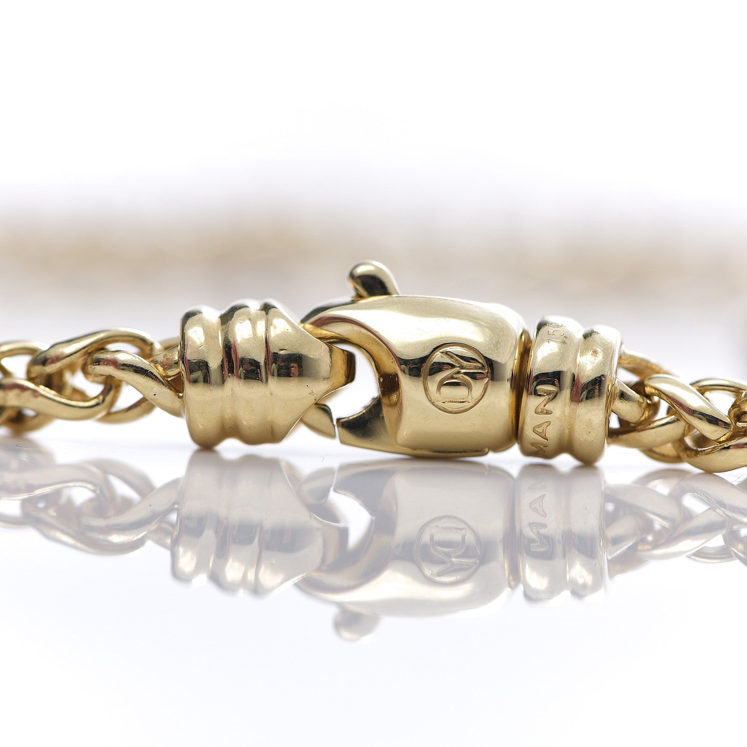 David Yurman 18K Yellow Gold 4mm Wheat Chain Necklace 16 3 of 3