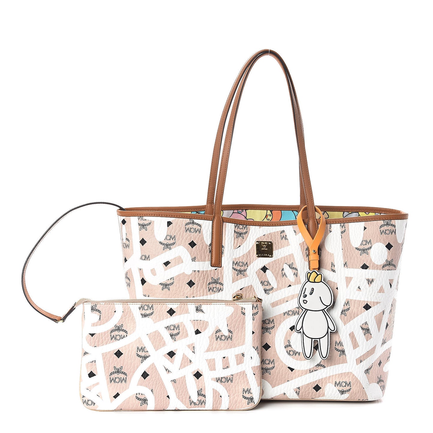 X Eddie Kang Visetos Medium Reversible Shopper Tote Natural