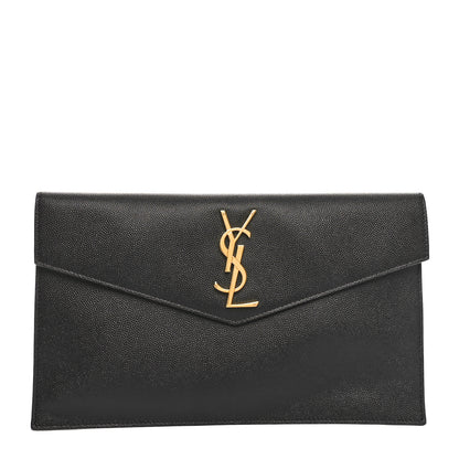 Saint Laurent Grain De Poudre Uptown Pouch Black 1 of 8