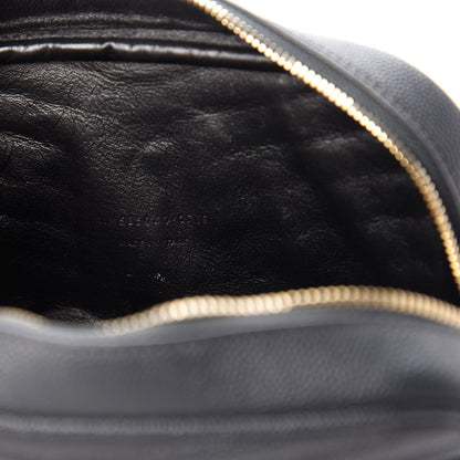 Saint Laurent Grain De Poudre Matelasse Monogram Mini Lou Camera Bag Dark Smog 9 of 11