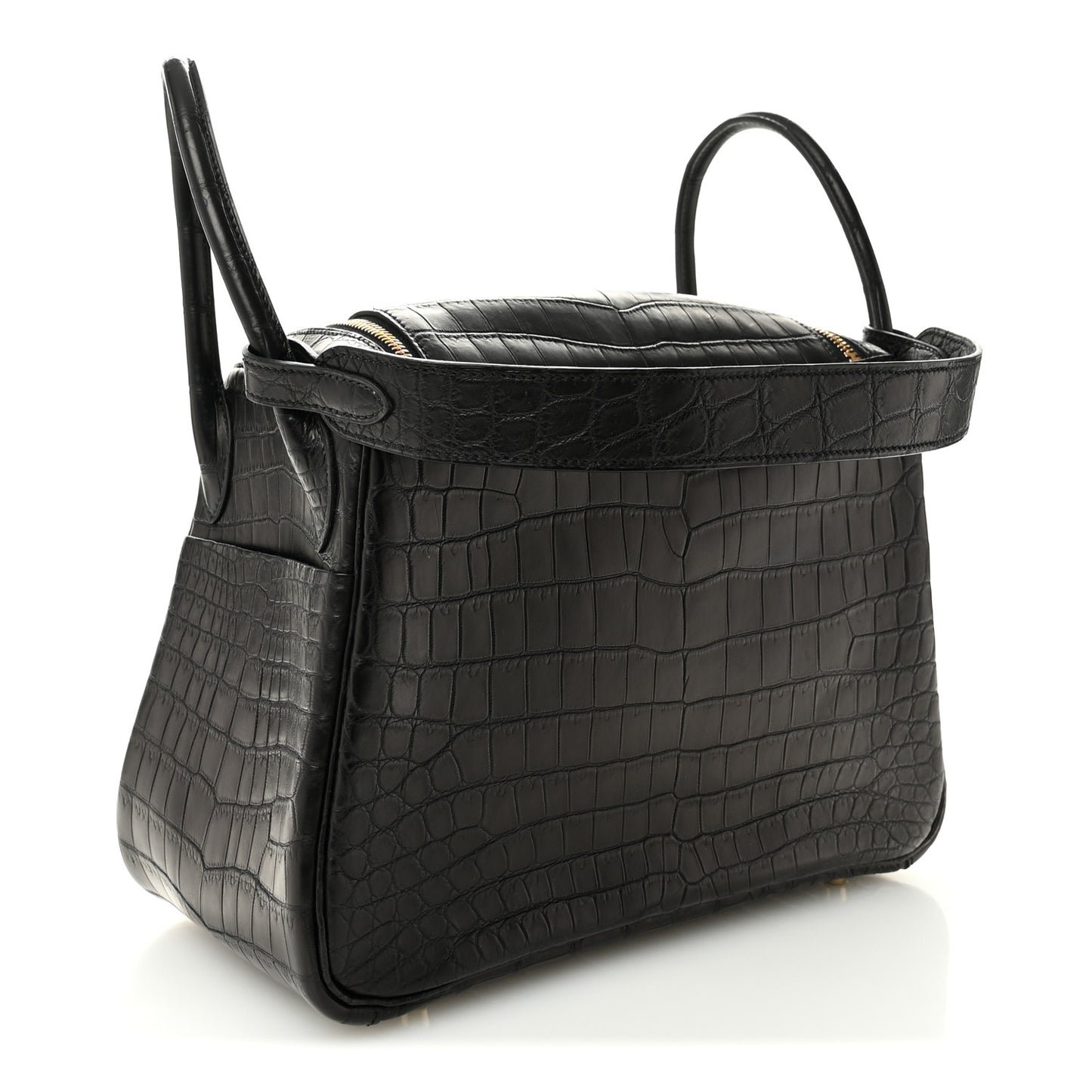 Matte Niloticus Crocodile Lindy 30 Black