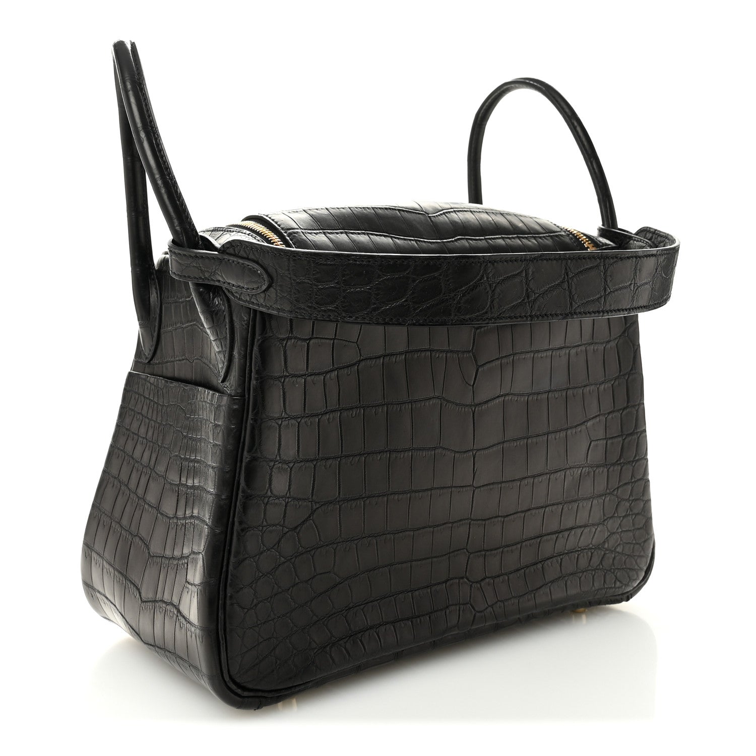 Hermes Matte Niloticus Crocodile Lindy 30 Black 3 of 10