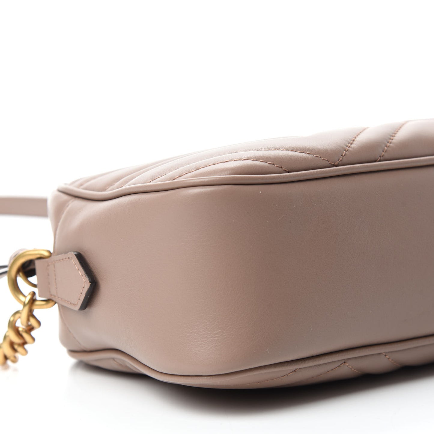 Calfskin Matelasse Small GG Marmont Chain Shoulder Bag Porcelain Rose