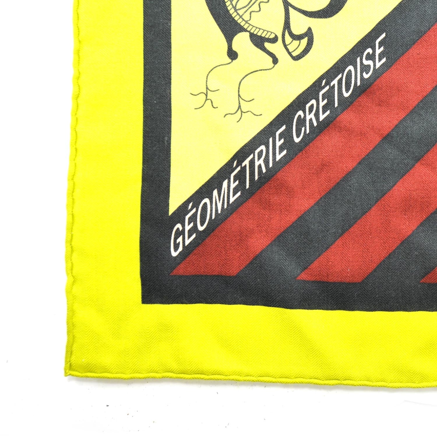 Hermes Cashmere Silk Geometrie Cretoise Shawl 140 6 of 6