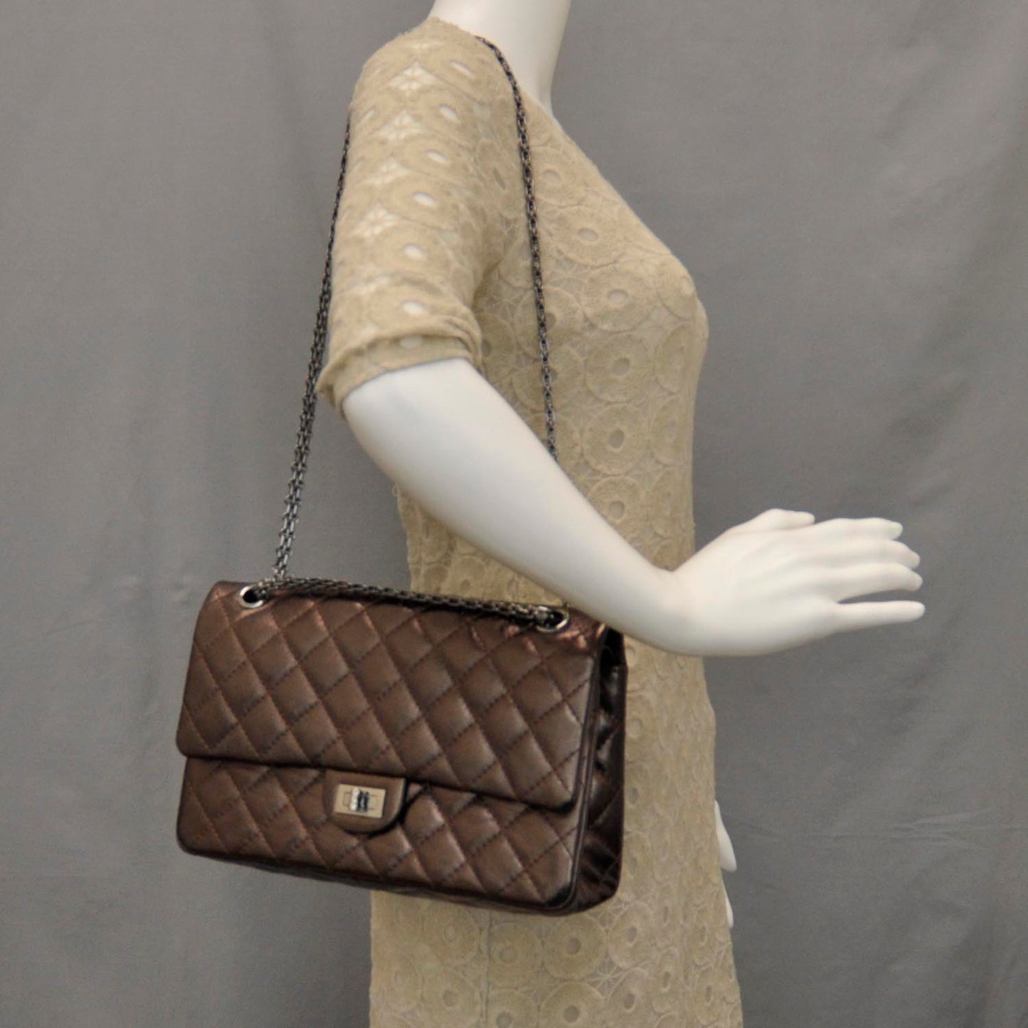 Calfskin 2.55 Reissue 226 Flap Bronze