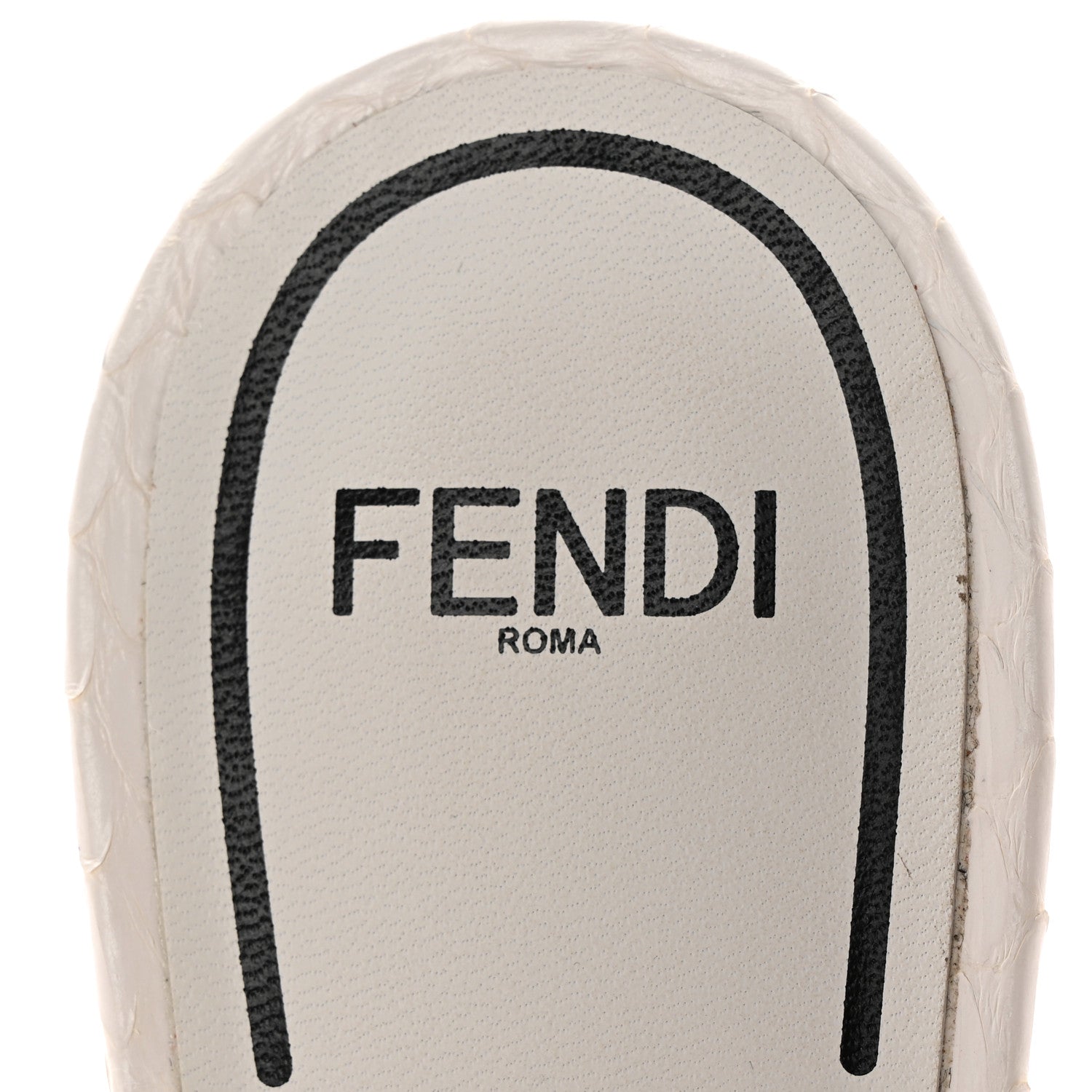 Fendi Sequin Snakeskin Sandals 39 White 8 of 12