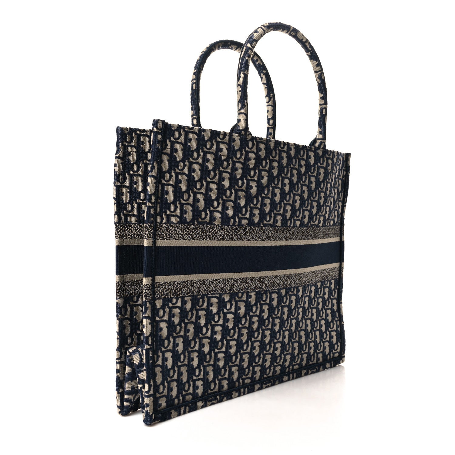 Christian Dior Oblique Large Book Tote Blue Multicolor 3 of 10