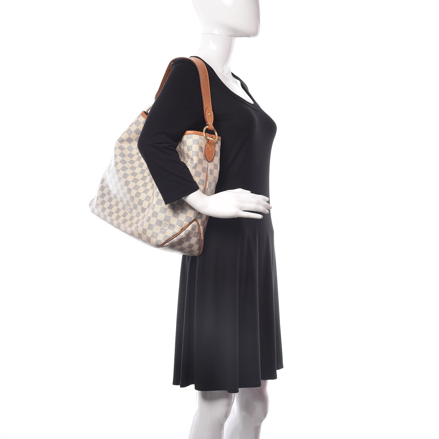 Louis Vuitton Damier Azur Delightful MM Pink 2 of 18