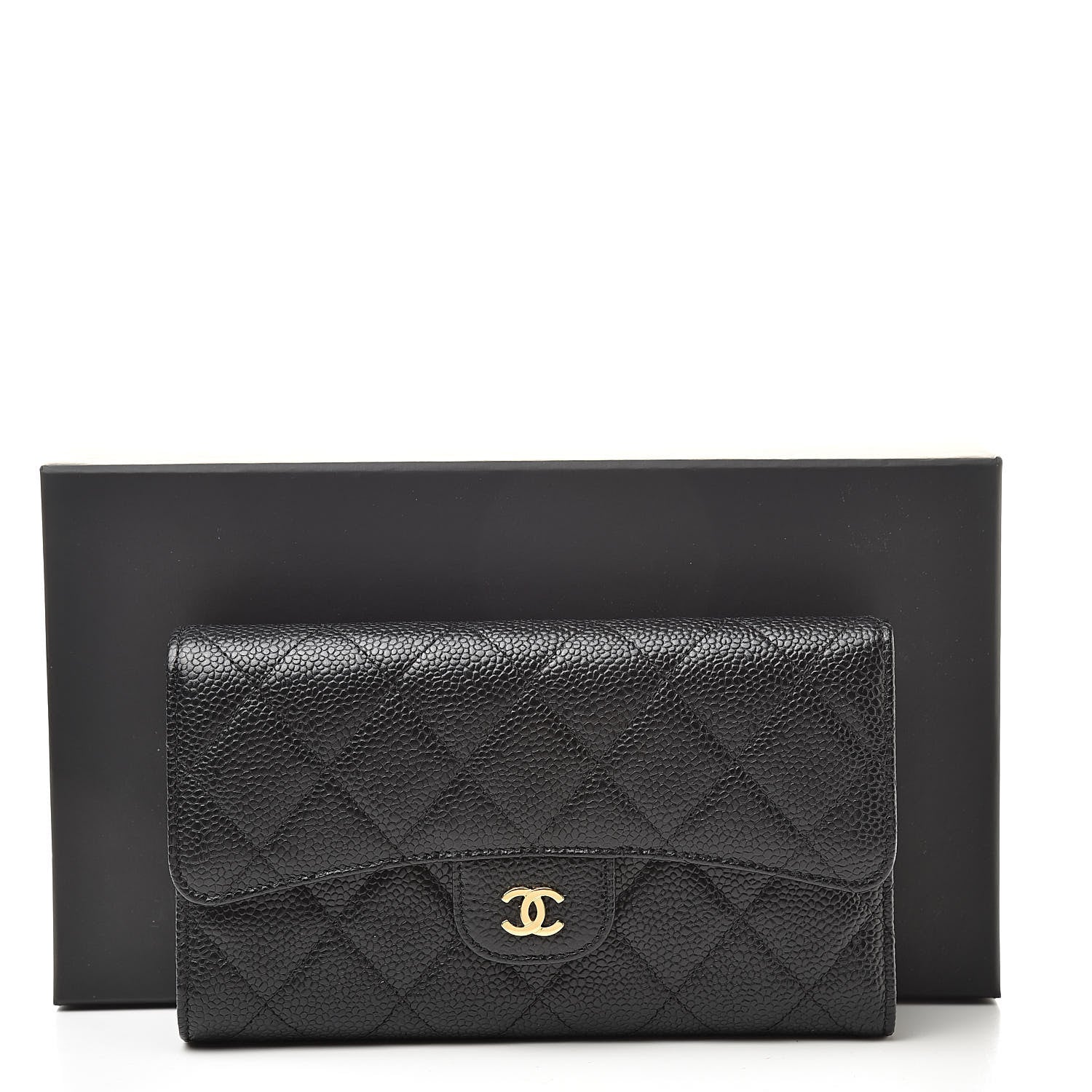 Chanel Caviar Quilted Large Flap Wallet Black 10 of 10