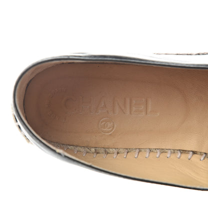 Chanel Lambskin CC Espadrilles 37 Black 9 of 12