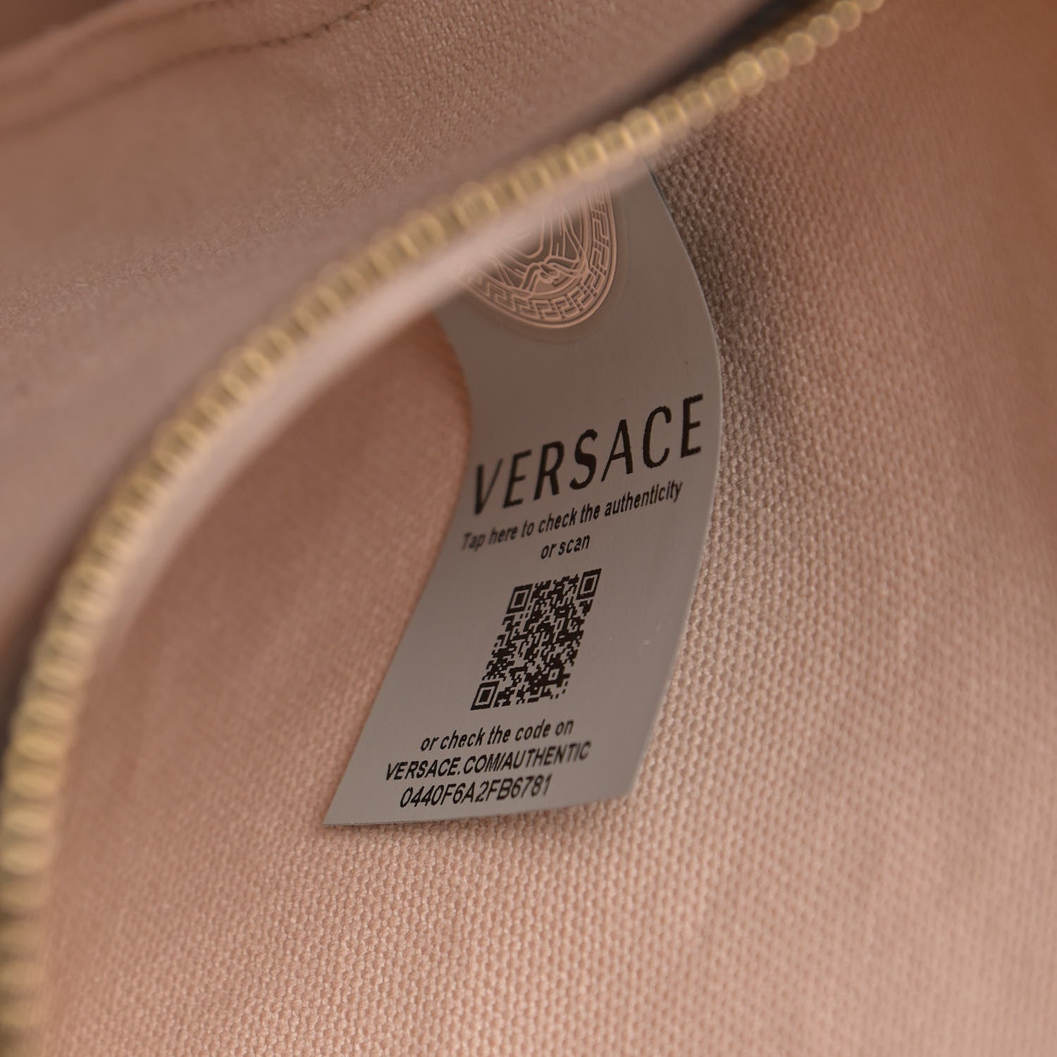 Versace Canvas Calfskin Large Medusa Pop Cabas Tote Beige 7 of 11
