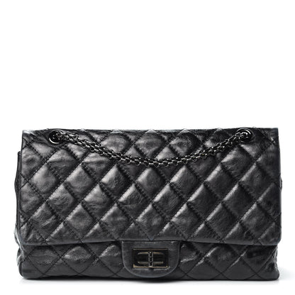Chanel Metallic Aged Calfskin Quilted 2.55 Reissue 227 Flap So Black 1 of 24