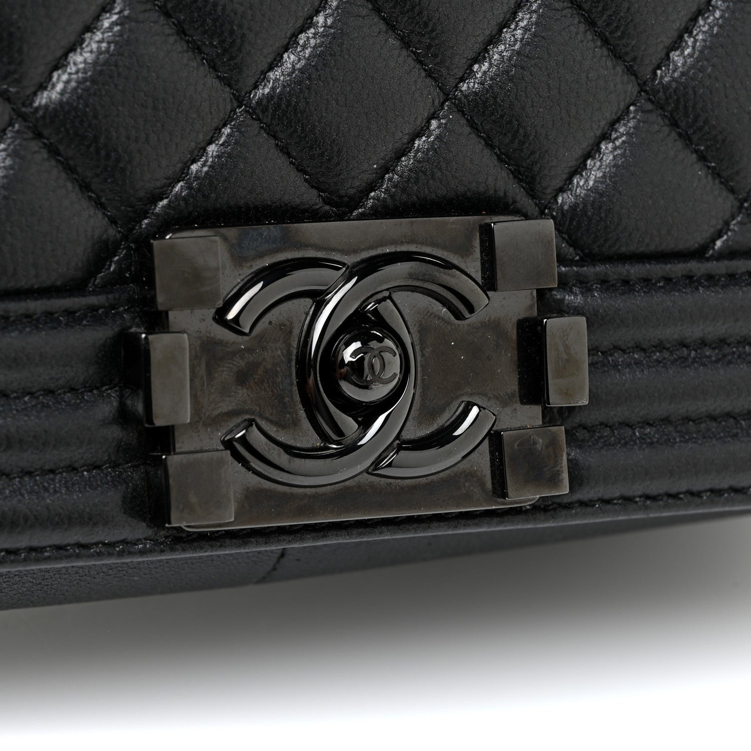 Chanel Caviar Quilted Medium Boy Flap So Black 12 of 13