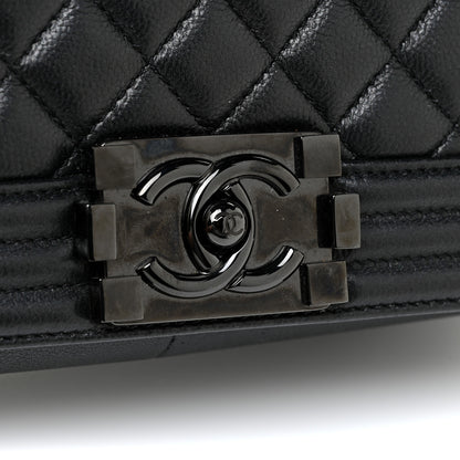 Chanel Caviar Quilted Medium Boy Flap So Black 12 of 13