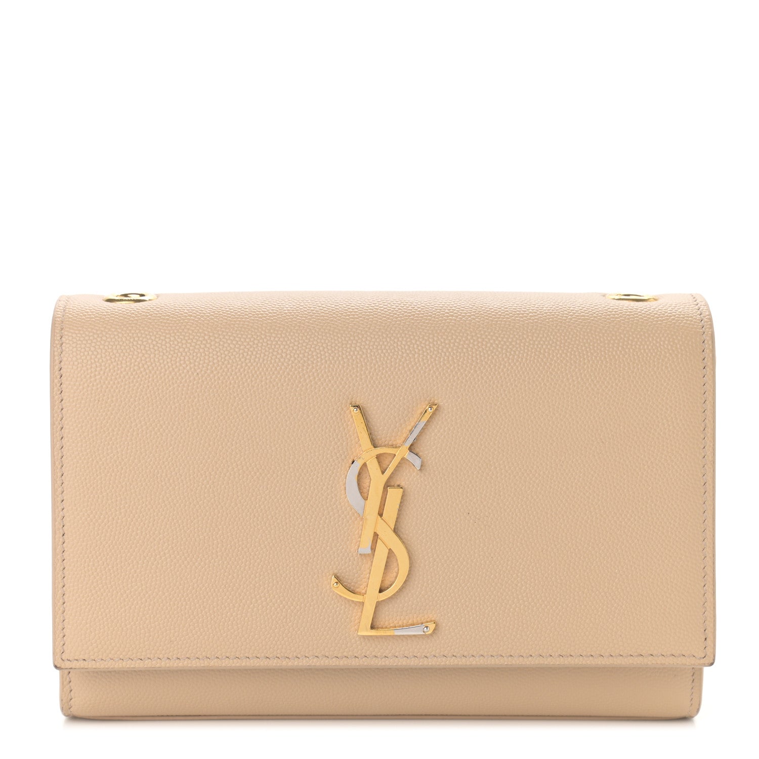 Saint Laurent Grain De Poudre Small Monogram Kate Satchel Nude Powder 1 of 11