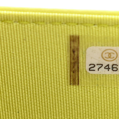 Chanel Lambskin Stitched Pop Stitches Wallet On Chain WOC Yellow 11 of 11