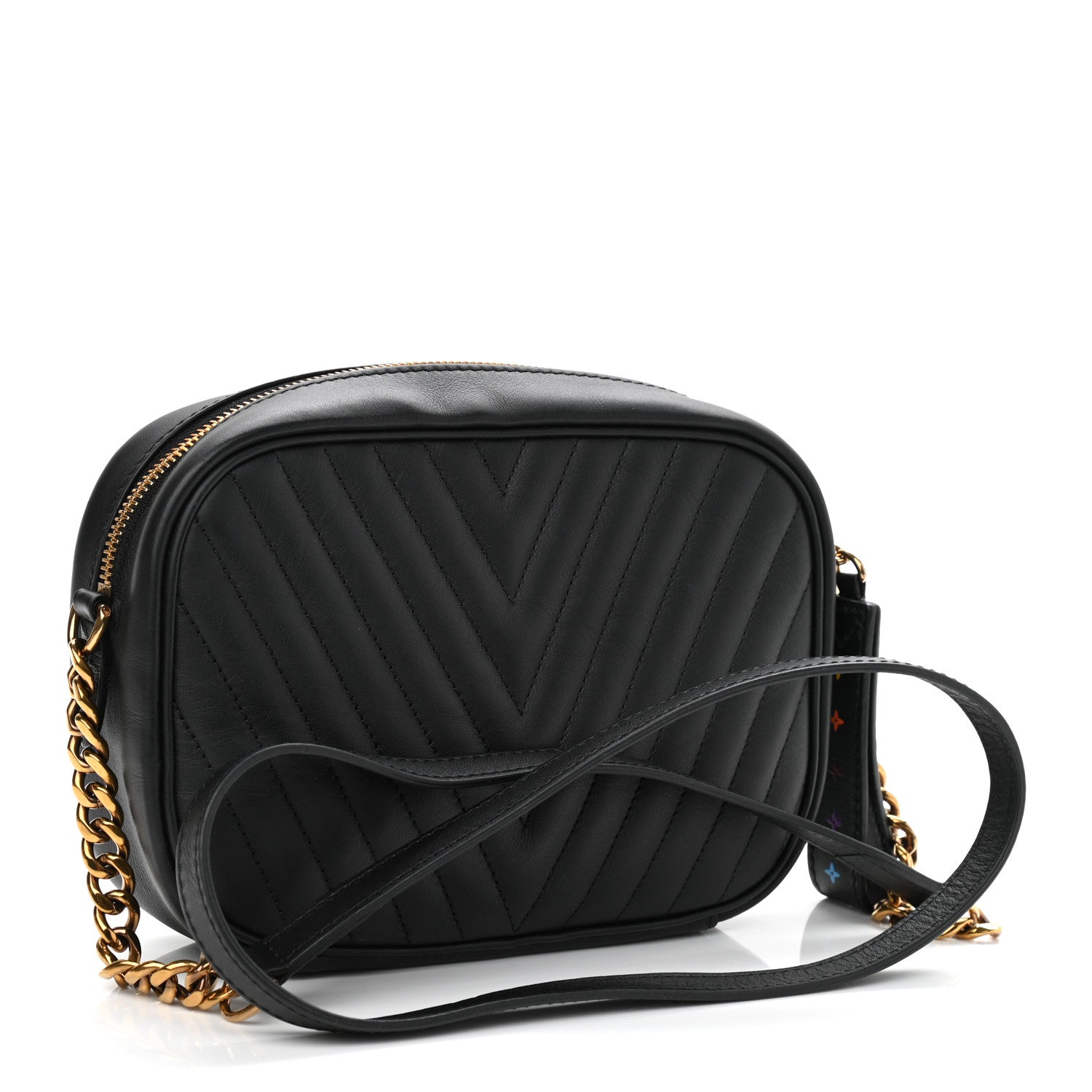 Louis Vuitton Calfskin New Wave Camera Bag Black 3 of 10