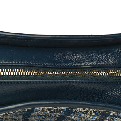 Chanel Tweed Calfskin Small Gabrielle Hobo Blue 13 of 16