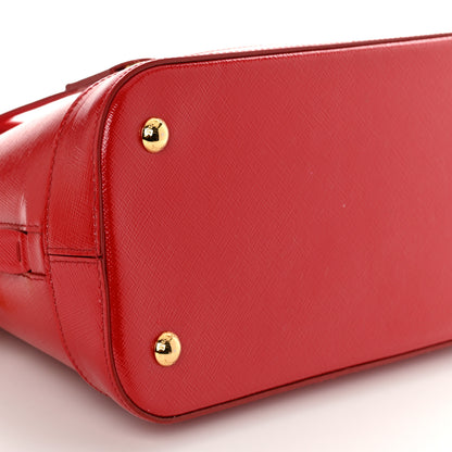Prada Saffiano Vernice Medium Promenade Tote Rosso 8 of 9