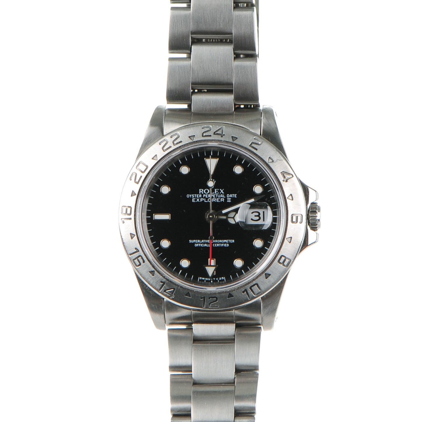 Stainless Steel 40mm Oyster Perpetual Date Explorer II Watch Black 16570