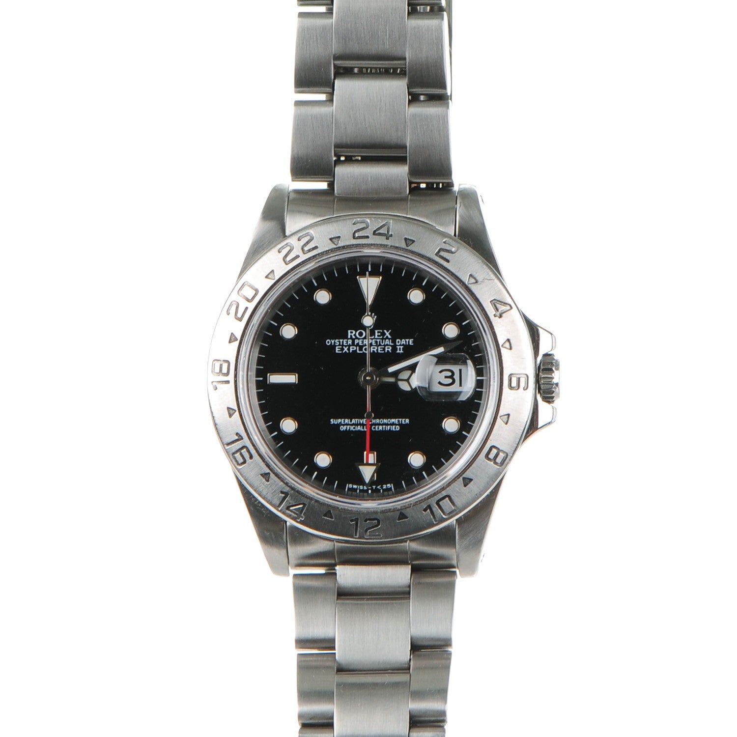 Rolex Stainless Steel 40mm Oyster Perpetual Date Explorer II Watch Black 16570 1 of 10